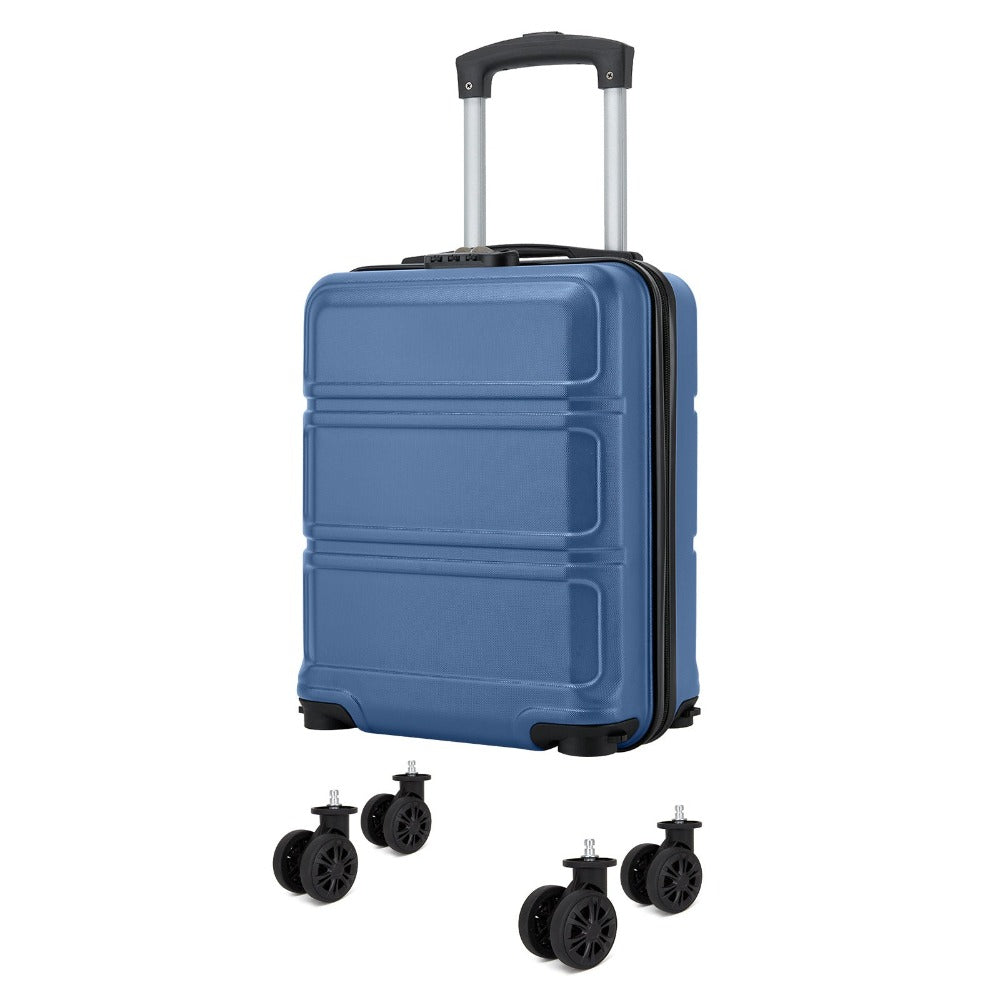 KONO Maleta Rígida de 15 Pulgadas ABS+PC con Ruedas Giratorias Extraíbles, Maleta de Mano Ligera