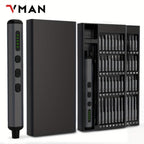 Destornillador Eléctrico, Kit de 68 en 1 con 64 Puntas Magnéticas, Herramienta Inalámbrica de Precisión para Reparación de Teléfono, Cámara y Laptop