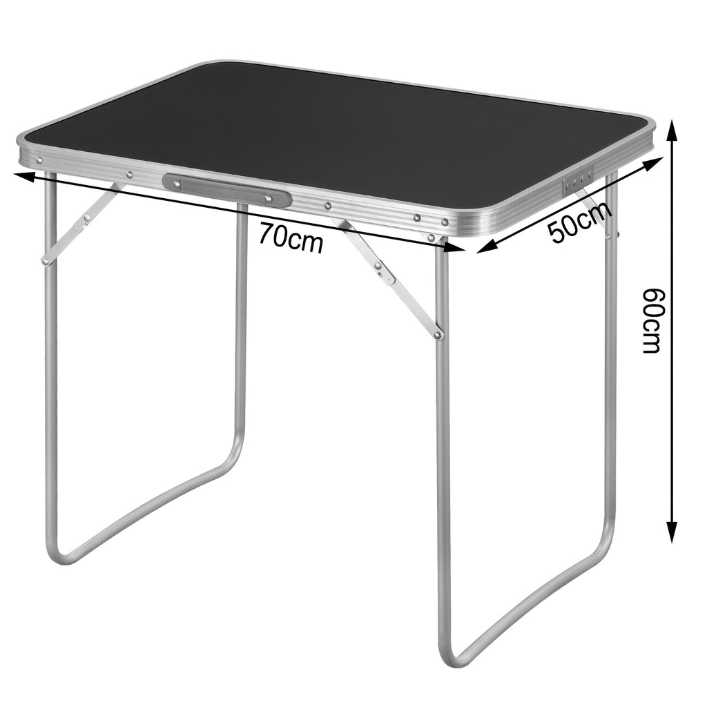 1pc Mesa de Exterior Mueble de Exterior para Camping Equipo de Senderismo Mesa de Camping Mesa Plegable Mesa de Viaje 70 X 50 X 60cm Estable Robusta Versátil Mesa Plegable de Jardín para Picnic Playa Uso de Ocio al Aire Libre Negra