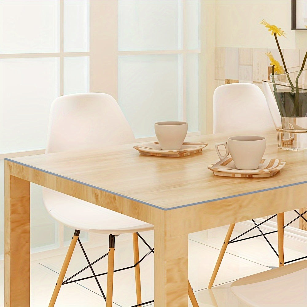 1pc Mantel de PVC Alta Calidad, 2mm Transparente Resistente al Calor Lavable para Mesa Rectangular, Cocina y Exteriores - Duradero y Fácil de Limpiar, Cubierta Moderna para Mesa de Comedor