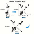 Bicicleta estática plegable de interior Micyox MX711 con asiento extragrande, 16 niveles de resistencia, pantalla, sensor de frecuencia cardíaca, equipo de fitness que ahorra espacio