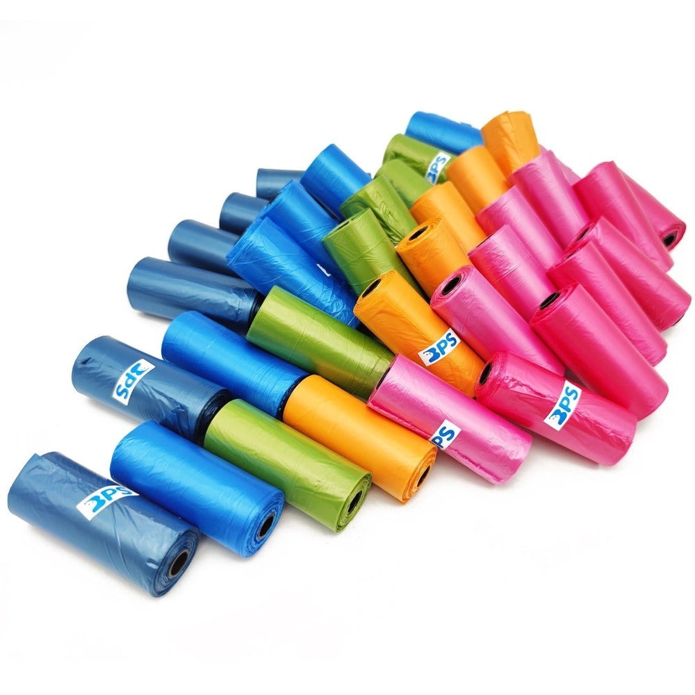 600 Bolsas de Caca Perro Bolsas para Excrementos de Perros para Mascotas Animales Domésticos Pack de Multicolor BPS-5395
