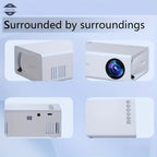 Mini Proyector HD Compacto para Cine en Casa y Camping, Compatible con 1080P, Alimentado por USB, Diseño Portátil con Pantalla LCD, Perfecto para Uso en Interiores y Exteriores