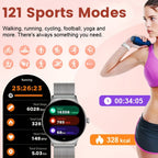 LIGE Smartwatches Diseñados para Mujer con Pantalla Táctil AMOLED de 1.43 Pulgadas, Capaces de Hacer y Recibir Llamadas, un Smartwatch Fitness con Más de 100 Modos Deportivos, un Podómetro, Notificaciones de Mensajes de Texto, Control de Música y Cámara