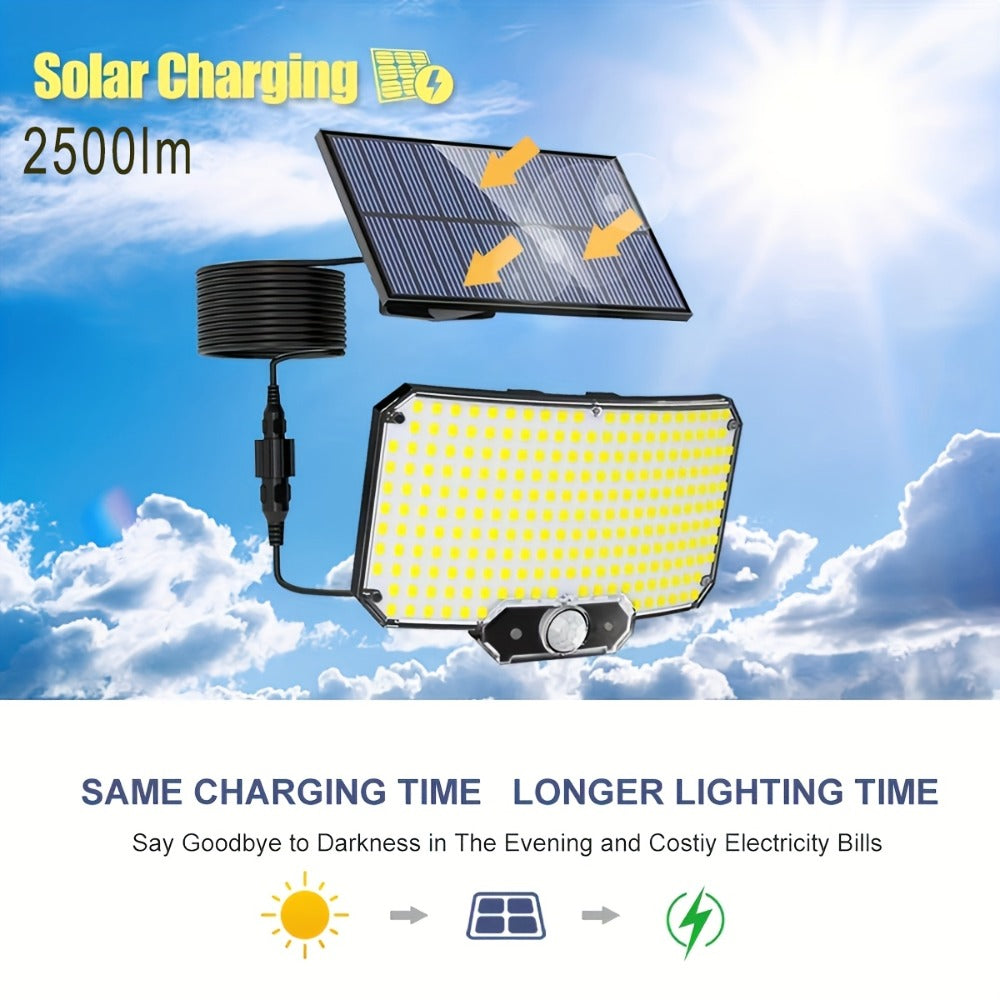 Luz solar exterior con sensor 3pcs | Jardín patio garaje y seguridad