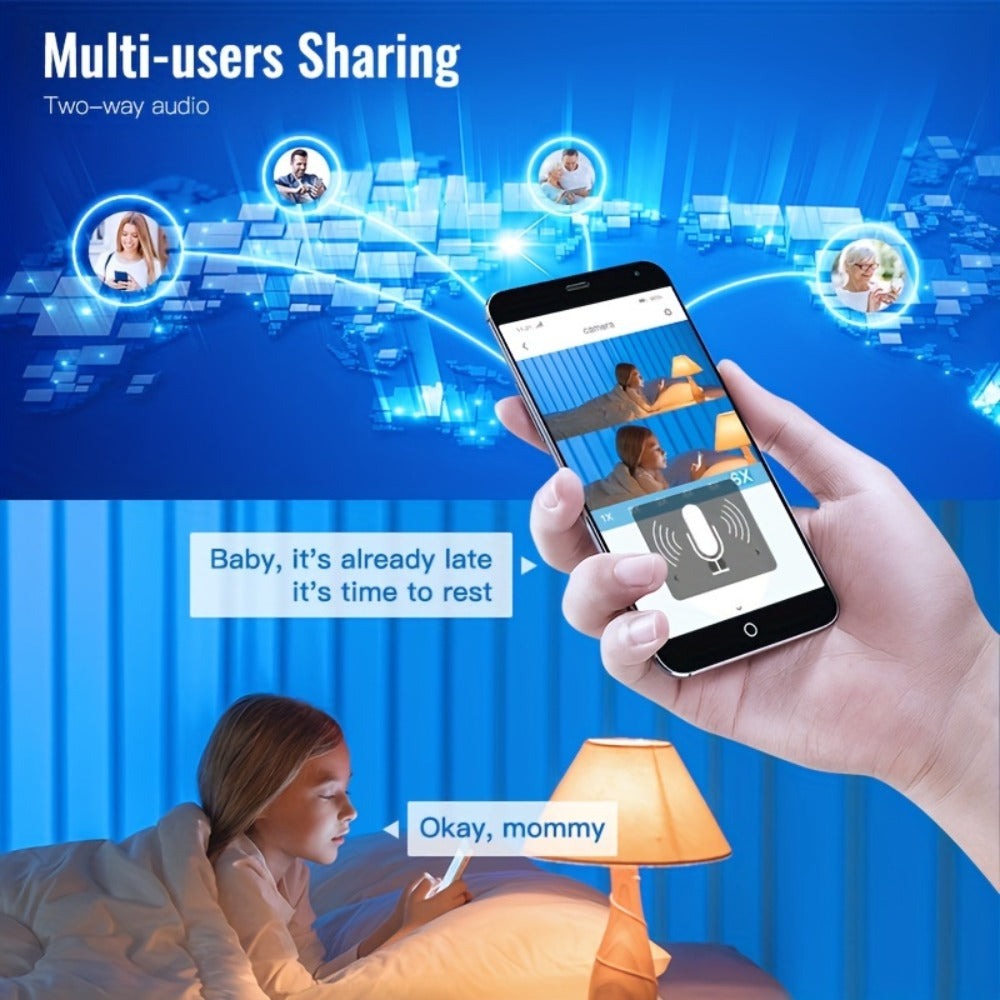 Cámara de seguridad PTZ para exterior de 1080P con enlace de doble lente, cámara inalámbrica, vista de 360°, seguimiento automático, detección humana, alarma de luz, visión nocturna en color, WiFi 2.4G, grabación 24/7, audio bidireccional