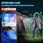 1pc Cámara de seguridad inalámbrica de 3MP para el hogar, sistema de vigilancia con edición nocturna, audio bidireccional y alertas de actividad para el monitoreo del hogar/bebé/mascota