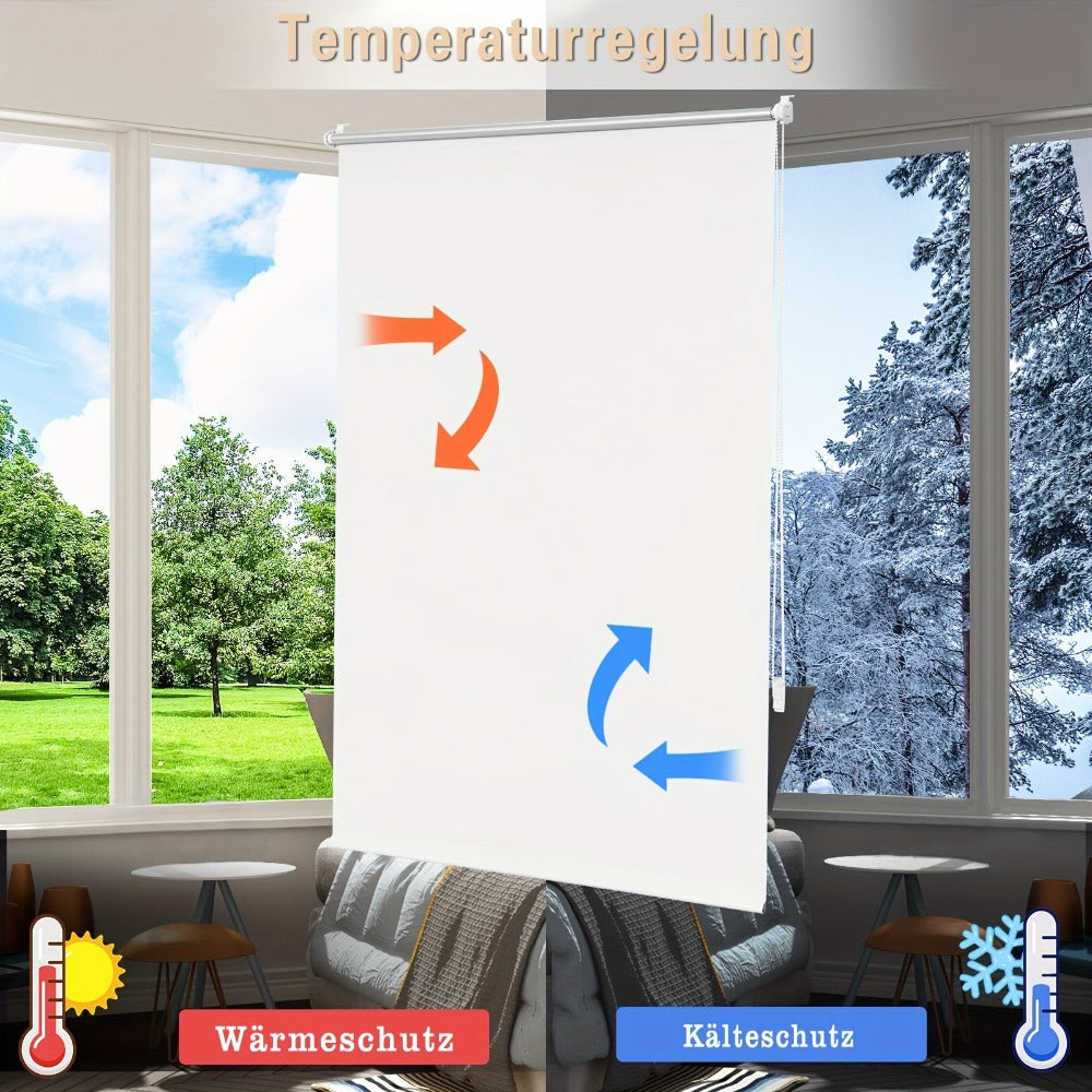 1 unidad de persianas enrollables opacas sin necesidad de taladrar, persianas enrollables con protección solar aislante, persianas enrollables con clip para protección de la privacidad, persianas enrollables laterales, persianas enrollables con clip para
