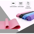 1 paquete - 6mm / 8 mm/10mm (morado / negro / Rosa / azul / gris) almohadilla de yoga antideslizante antisísmica engrosada, estera de yoga sólida duradera 183 * 61cm, almohadilla de fitness de amortiguación grande, almohadilla de fitness universal para ho