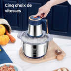 Picadoras de carne eléctricas de 5L, trituradora de alimentos 6S, procesador multifuncional de acero inoxidable para rebanar y picar verduras, electrodomésticos de cocina