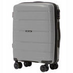 Maleta de Cabina de 20", Dura, Aproximadamente 55 X 40 X 20 Cm / Color Gris / Equipaje de Mano RESISTENTE AL DAÑO, Toma de Mano Telescópica / 4 Ruedas Dobles de 360° / Cerradura con Código / Asas Laterales y Superiores HAWFINCH
