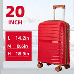 Maleta Nueva de 20 Pulgadas 100% PP | Resistente a Golpes y No Deformable | Diseño Expandible | Lista para Vuelos | Ideal para Aventuras de Viaje y un Regalo Práctico Perfecto para Amigos