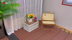 Baldosas de plástico entrelazadas para terraza, paquete de 54 baldosas impermeables para pisos de patio para uso en exteriores e interiores - Ideal para porche, piscina, balcón, patio trasero - Fácil instalación y material PP resistente