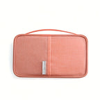 Bolso de Viaje Portátil para Avión, Bolso de Tarjetas de Textura Alta, Bolso de Pasaporte para Viajes de Negocios, Organizador de Documentos Cationico Multifuncional