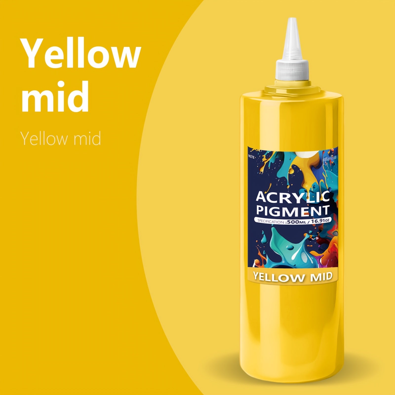 Set de Pintura Acrílica de 12 Colores | Botella con Boquilla de 500ml/16.91oz, Pintura Acrílica para Madera, Ropa, Cerámica, Tela | Pintura Profesional Hecha a Mano, Suministros para Pintura de Madera y Lienzo para Artistas, Adecuado para Aficionados a la