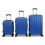 Juego de 3 Maletas Tamaños 18" (51X33X20cm), 22" (61x41x25cm), 26" (71x46x31cm) Medidas con ruedas incluidas, con Cerradura Numérica Maleta Cabina Trolley con Carcasa ABS Ligera, Asa Telescópica de Aluminio y 4 Ruedas Giratorias 360°