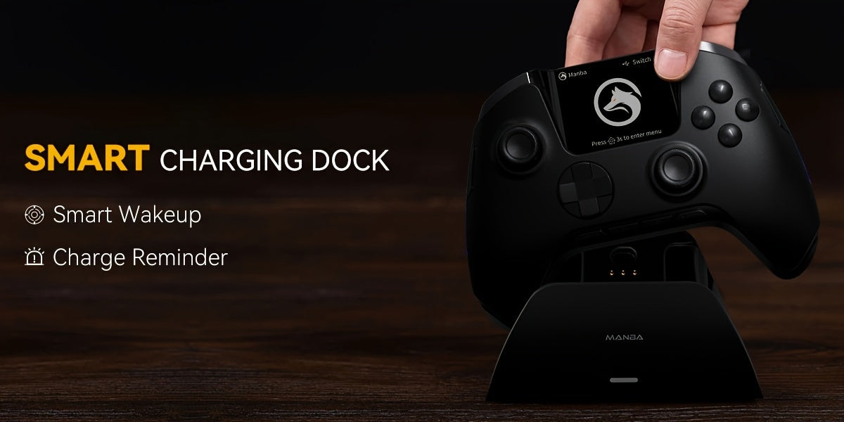 Mando inalámbrico con base de carga para PC, Switch y dispositivos móviles
