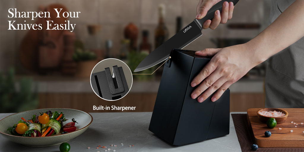 Juego de cuchillos de cocina | Juego de cuchillos de cocina, juego de 15 cuchillos, juego de bloque de cuchillos de acero inoxidable alemán de
