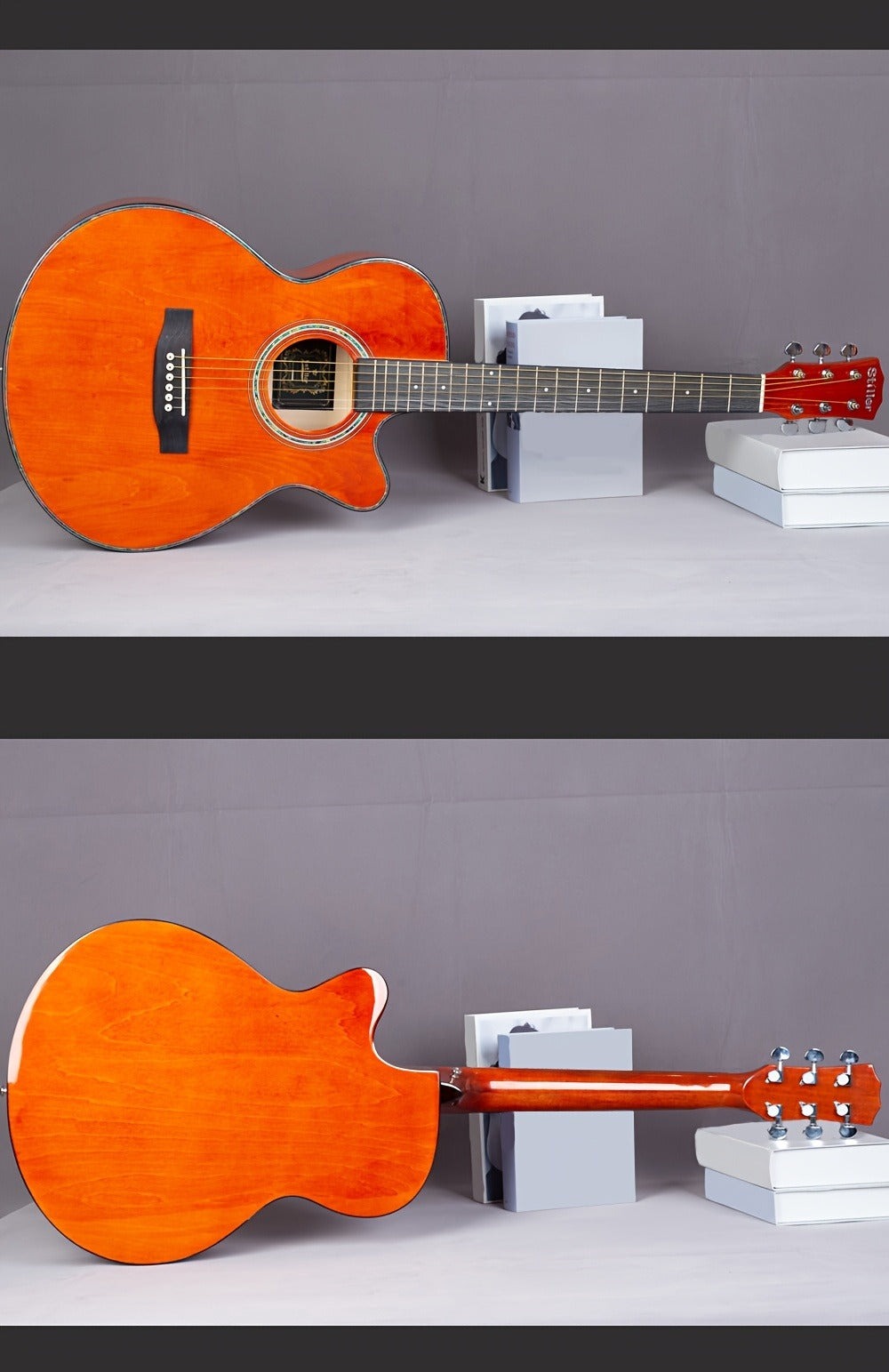 Guitarra Folk Brillante de 40 Pulgadas, Ideal para Novatos, Adultos Principiantes, una Herramienta de Práctica y una Guitarra Acústica Fácil de Usar para Estudiantes