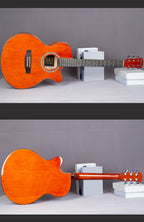 Guitarra Folk Brillante de 40 Pulgadas, Ideal para Novatos, Adultos Principiantes, una Herramienta de Práctica y una Guitarra Acústica Fácil de Usar para Estudiantes