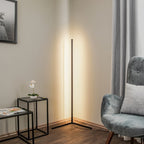Lámpara de pie de esquina de 1/2 piezas, lámpara de pie LED de cambio de color, ajustable de 56 pulgadas (aprox. 142 cm) con sincronización de música, lámpara de esquina de iluminación ambiental moderna, con control remoto y por APP, modo creativo DIY y t