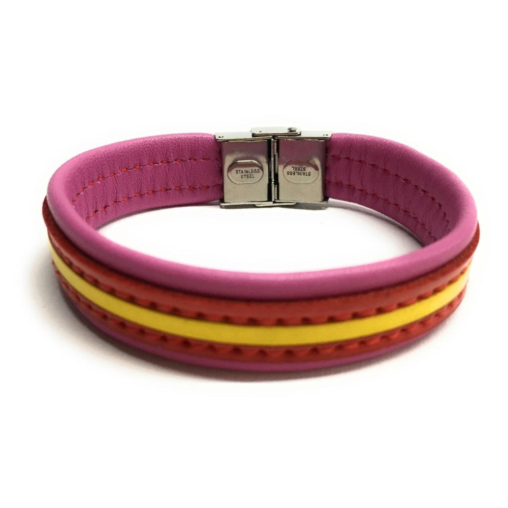 Pulsera De Cuero Bandera De España (Fabricada Artesanalmente) | Complementos de Moda Unisex para Hombres y Mujeres de Estilo Atemporal y Elegante | Regalos Originales y Exclusivos