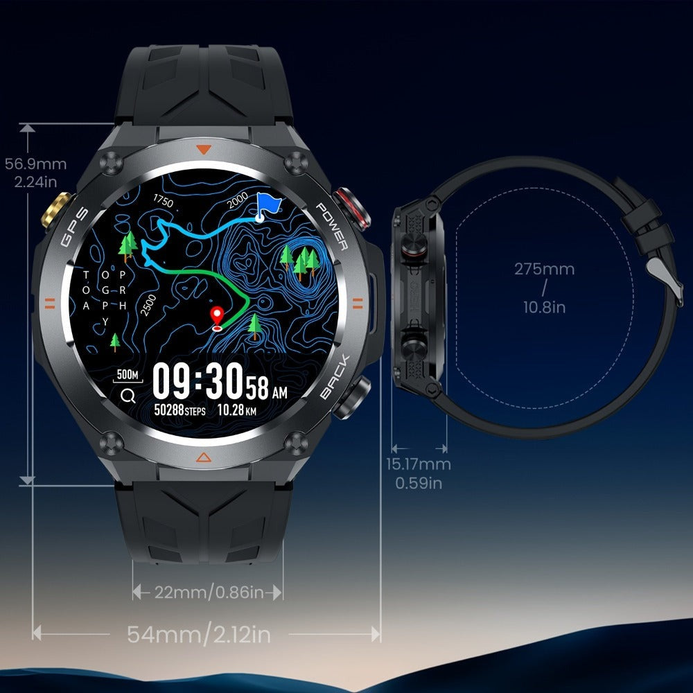 650 mAh para hombres y mujeres, GPS para exteriores con altitud, presión barométrica, función de brújula, IPX8, 100+ modos deportivos, llamadas inalámbricas