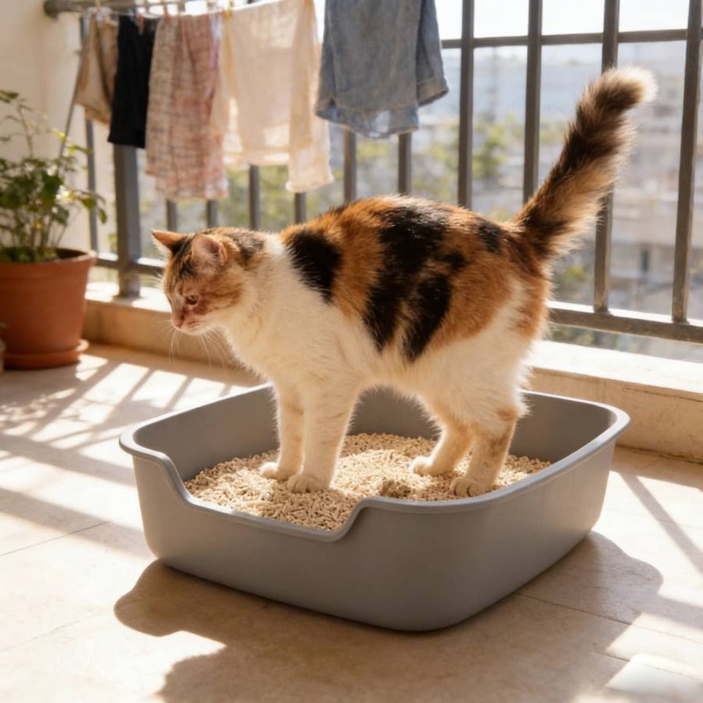 Arena para gatos con tofu perfutado, 6 l (1 paquete), original, arena para gatos con manzana, lavanda, limón y fibra de soja.