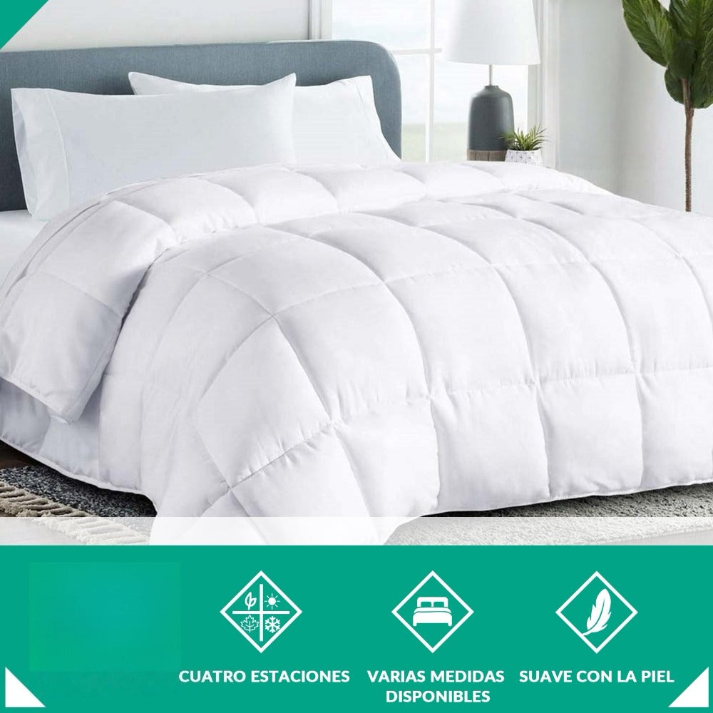 Edredón Nórdico Otoño-Invierno 300g, Fibra Suave Tacto Plumón, Relleno para Cama 90-180cm