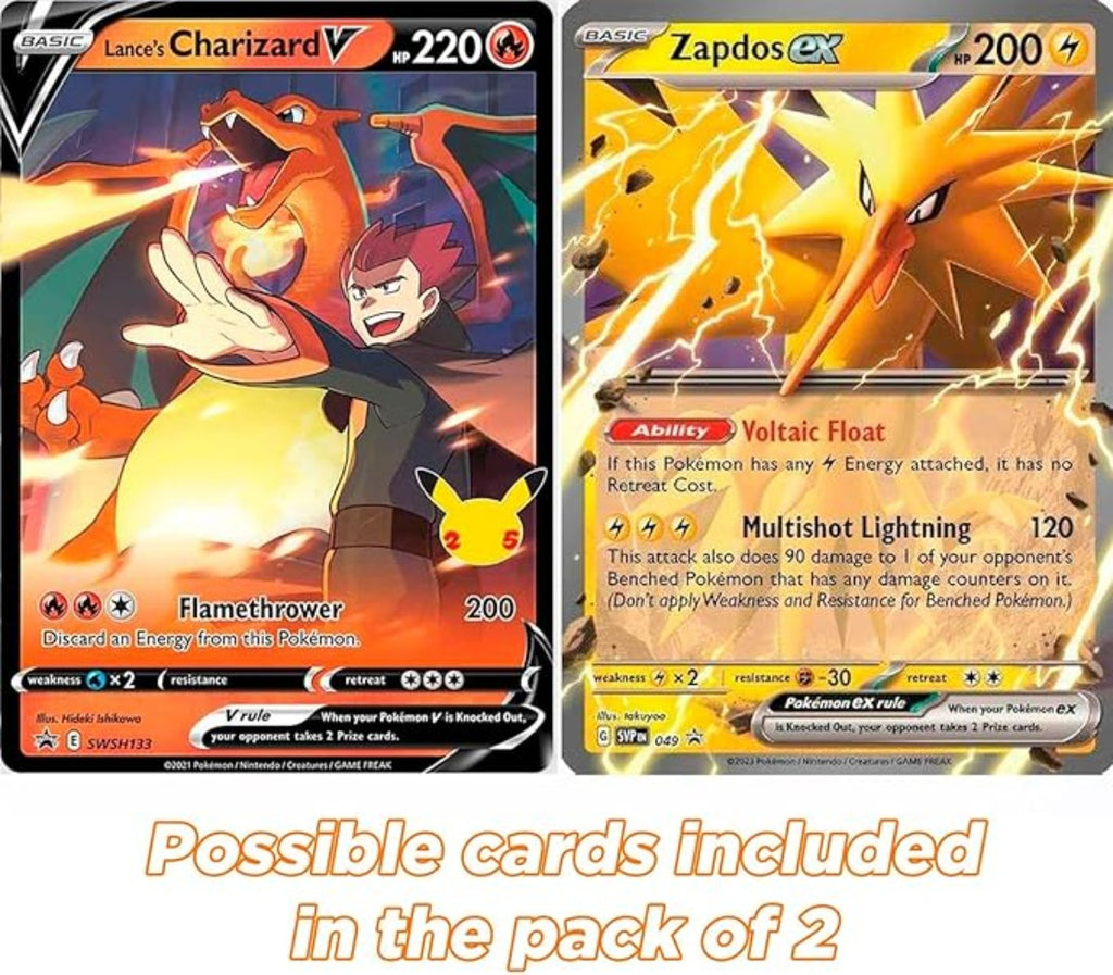 Paquete de 2 Cartas Jumbo Oficiales de Pokémon en Formato Xxl (Inglés) – Rareza Aleatoria (V/Vmax/Gx/Holo)