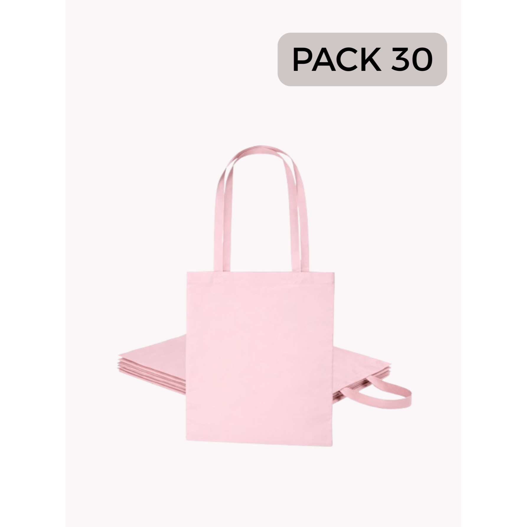 Pack 30 Bolsas de Tela de Algodón (Envío en 48 Horas) - Varios Colores- Tote Bag de Asa Larga, Reutilizable - Perfecta para Regalar, Pintar, Decorar, Manualidades, Talleres de Pintura, Ideal para Eventos y Regalos de empresa, Ir a la compra, Tiendas, Unis