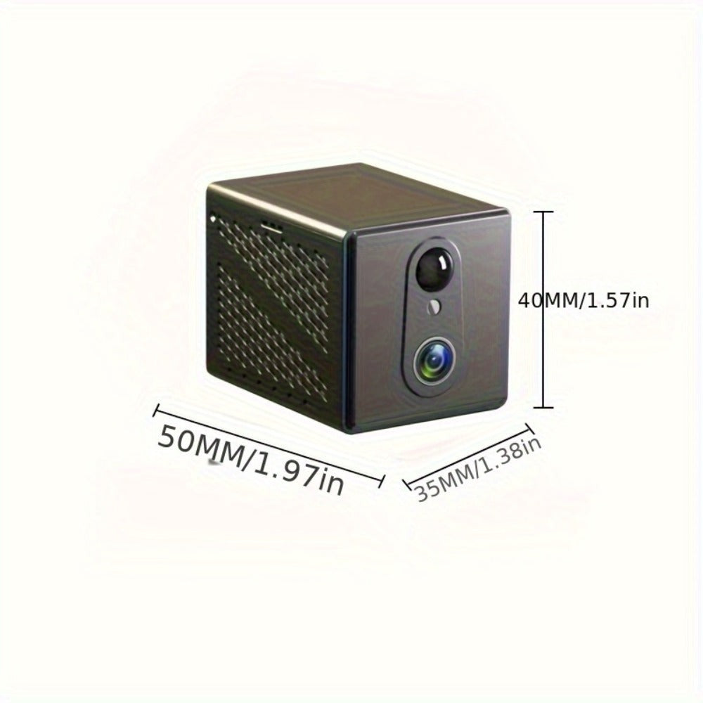 Asd545zx Cámara de seguridad para el hogar mini inteligente portátil y pequeña, adecuada para seguridad antirrobo en interiores y en el coche, mascotas | Cuidado de bebés | Inalámbrica en tiempo real, compatible con WIFI HD, batería grande con tiempo de e