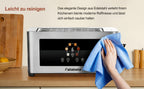 Tostadora de Pan 1400W, Tostadora de Acero Inoxidable, Pantalla Táctil LCD, 2 Ranuras Anchas para Tostadas, Tostadora de 4 Rebanadas, 7 Niveles de Marron, con Calentador de Rosquillas, Bandeja de Salpicaduras Extraíble