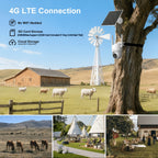 ANRAN G1: Cámara Exterior Independiente 3G/4G. ¡Sin Wifi ni Cables! Vista en Vivo por Red Móvil. Energía Solar para Energía Ilimitada. Panorámica 360°, Visión Nocturna a Color e Incluye Tarjeta SD de 32GB. Wifi No Está Habilitado. Perfecta para Sitios Rem