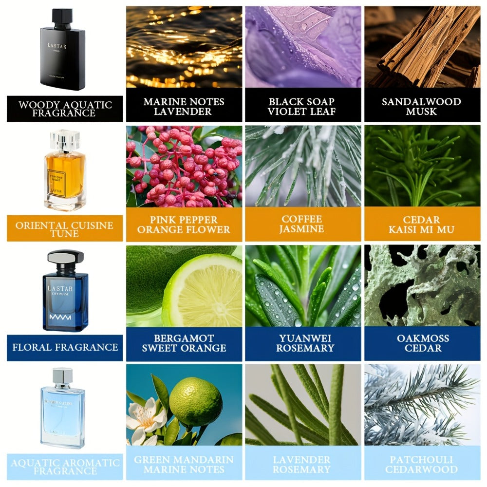 ["Set de Perfume de Una Semana"] Colonia para Hombre con Feromonas, Notas Acuáticas Frescas y Notas Amaderadas Clásicas, Fragancia de Larga Duración, Colonia Encantadora para Hombre, Ambiente Romántico, Regalo Perfecto para Él, Regalo de Cumpleaños y Rega