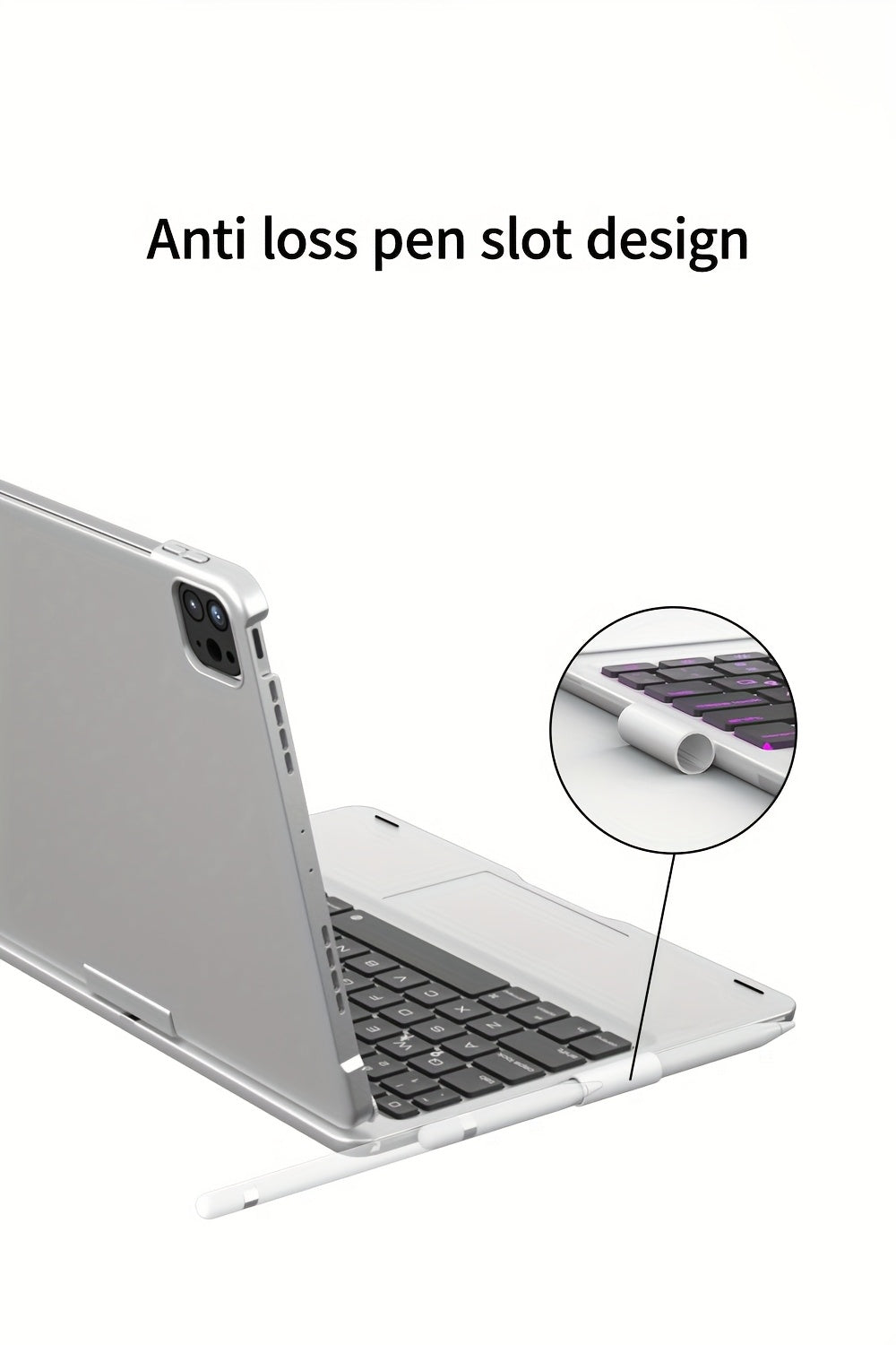 Funda giratoria con teclado para iPad | Trabajo, estudio y protección
