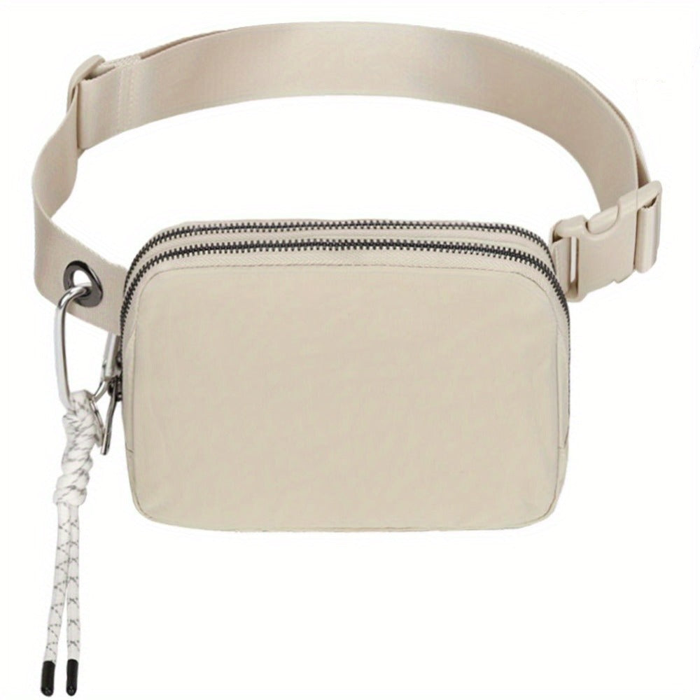 LOCAL LION Riñonera, Bolso de Hombro para Mujer, Riñonera Negra para Mujer, Diseño Simple, Riñonera Deportiva de Ochenta para Mujer, Adecuada para Viajes, Compras, Senderismo, Negro/Blanco, Almacén Local