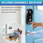 Timbre de video sin varillas con pantalla de 4.3 pulgadas, kit de cámara de seguridad para timbre sin varillas que incluye visión nocturna, intercomunicador bidireccional, grabación de imágenes y vídeo, almacenamiento ampliable con tarjeta SD, apto para v