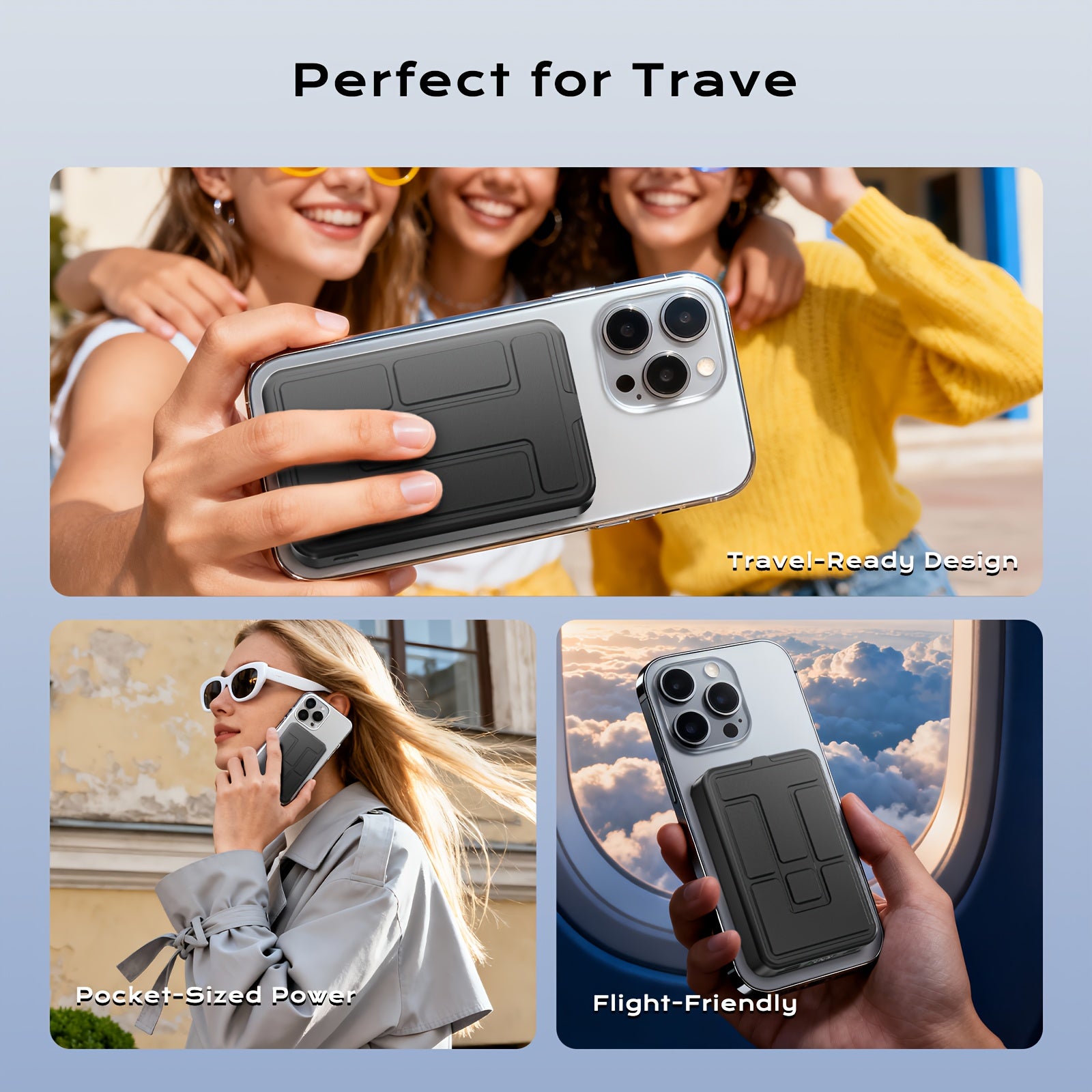 Power bank para carga durante viajes y uso diario | 10000mAh y Plegable