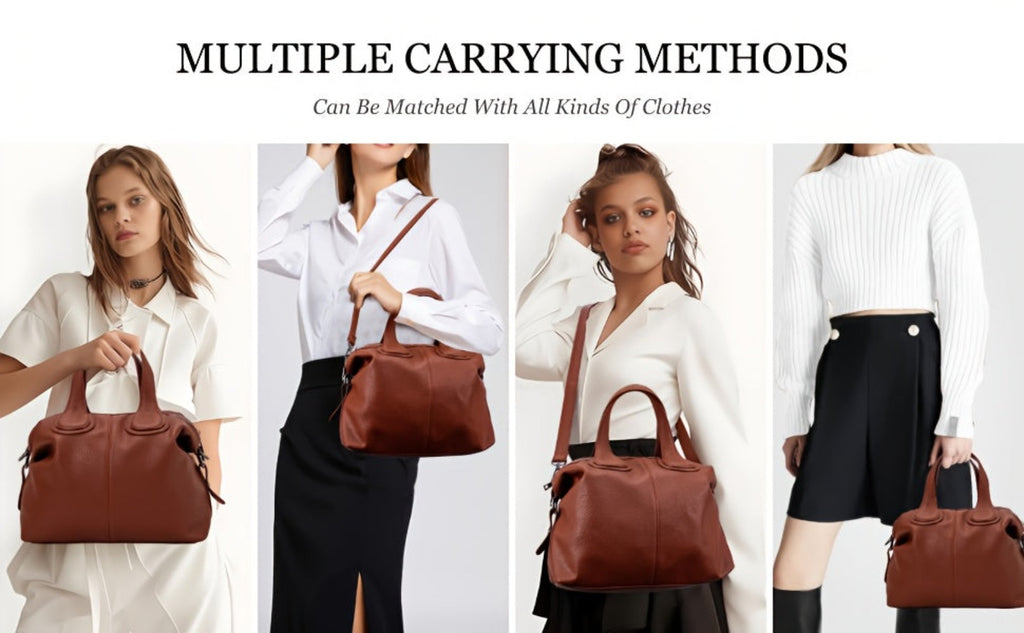 Bolso de Hombro Tote Suave y Cómodo de Color Sólido, Bolso de Uso Diario y Combinable para Mujeres