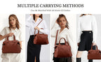 Bolso de Hombro Tote Suave y Cómodo de Color Sólido, Bolso de Uso Diario y Combinable para Mujeres