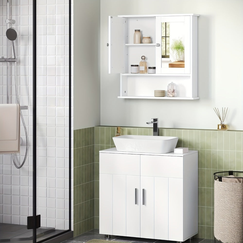 Armario de baño con almacenamiento ajustable | Para lavabo, baño y pasillo
