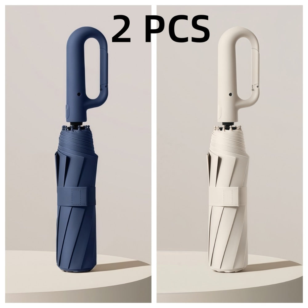 1 y 2 Especificaciones Opcionales, Paraguas Plegable con Hebilla Totalmente Automática, y Protección Solar, Adecuado Tanto para Hombres Como para Mujeres, Paraguas de Viaje, Con un Diámetro de 106cm/41.2 pulgadas Cuando Está Abierto, Robusto y Duradero, P