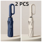 1 y 2 Especificaciones Opcionales, Paraguas Plegable con Hebilla Totalmente Automática, y Protección Solar, Adecuado Tanto para Hombres Como para Mujeres, Paraguas de Viaje, Con un Diámetro de 106cm/41.2 pulgadas Cuando Está Abierto, Robusto y Duradero, P