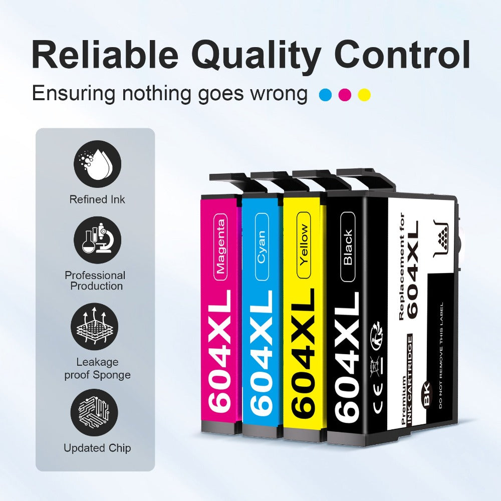 (Paquete de 20) Cartuchos de impresora 604 XL – Cartuchos compatibles 604XL para Epson 604 Multipack de cartuchos para Expression Home XP-3200, XP-4200, XP-2205, XP-3205, XP-4205, XP-2200, Workforce WF-2910, 2930, 2935, 2950