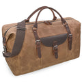 Bolso de viaje retro y de fin de semana para hombre, bolso de fin de semana grande unisex para acampada y pernoctación, equipaje de mano unisex vintage, marrón