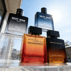 Un set de fragancias de cuatro piezas, que incluye perfume y colonia para hombre, para realzar el encanto y proporcionar un aroma duradero. Adecuado para uso personal o como regalo de vacaciones, totalizando