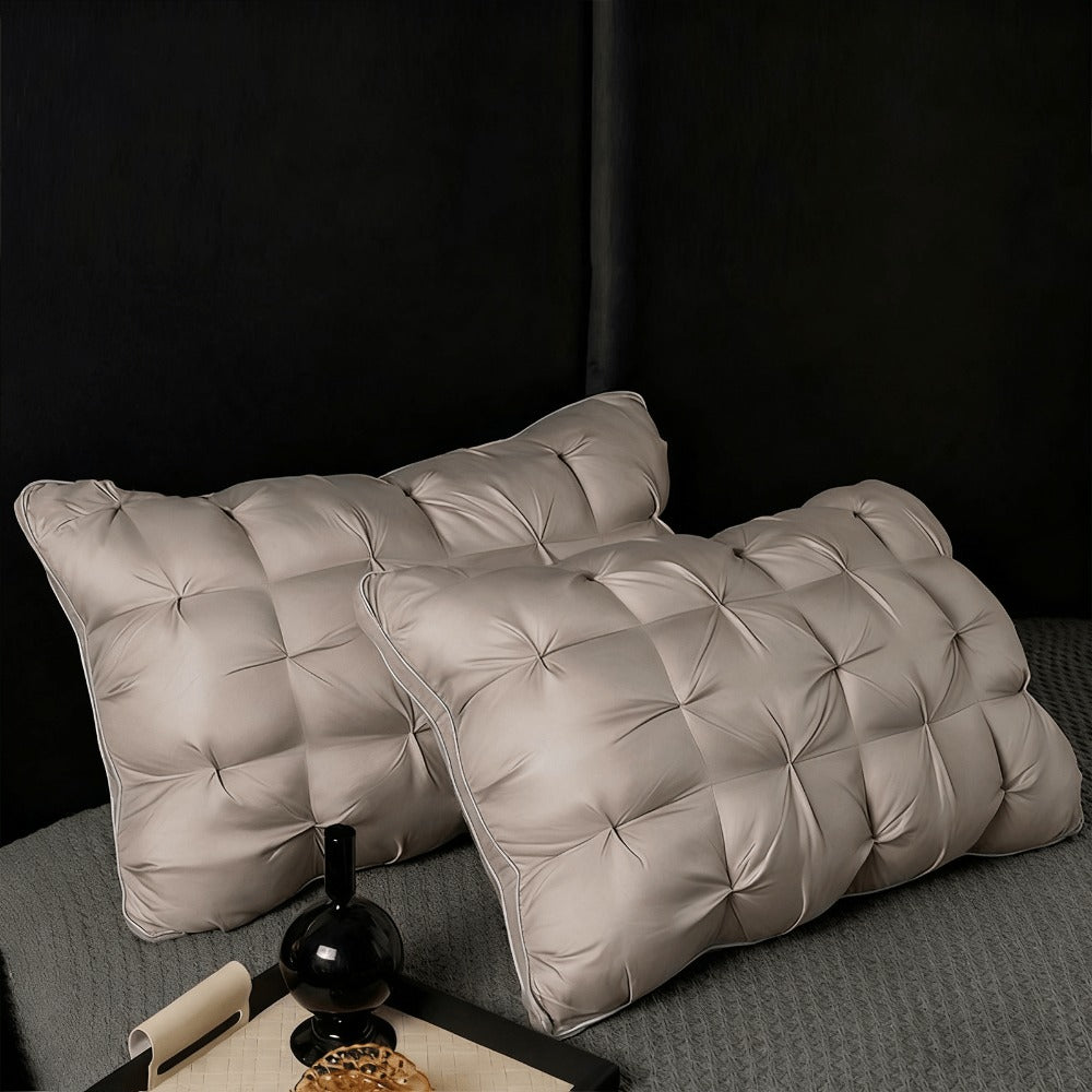 1/2 Piezas de Almohadas de Soporte para el Cuello para un Sueño Relajante, Suaves y Cómodas,Almohada Alta 900g Núcleo de Almohada para Dormir, Absorbe la Humedad y es Transpirable, Adecuadas para Dormitorio, Sala de Estar, Decoración del Hogar