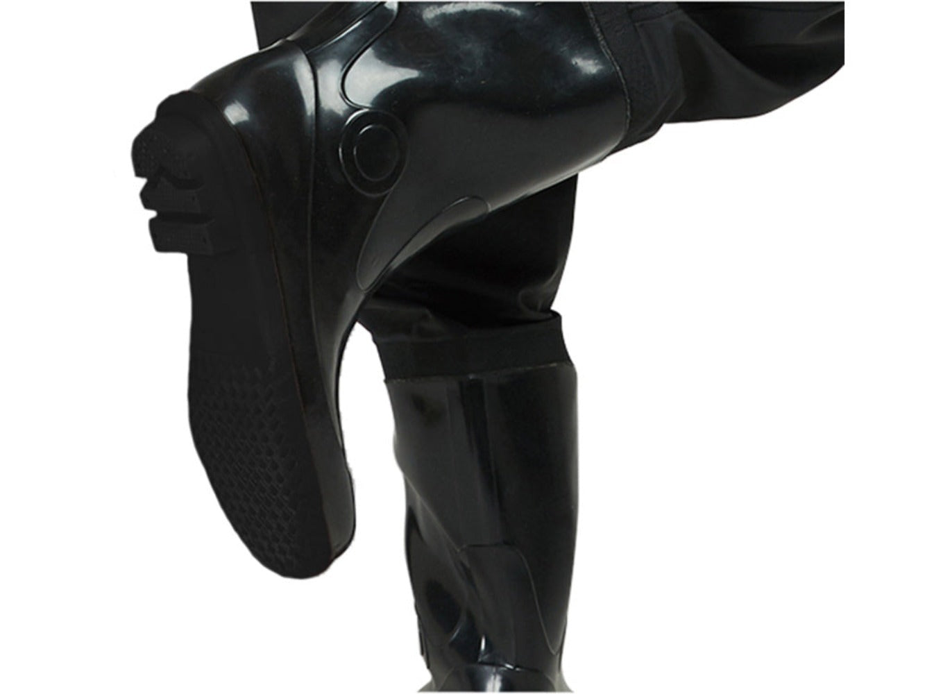 Botas de Vadeo Impermeables para Pesca, Botas de PVC Duraderas para Pesca y Trabajo en Agua, Vadeo con Correas Ajustables, Vadeo Protector con Suela Antideslizante, Alta Resistencia a Daños Mecánicos, Vadeo Profesional para Pesca y Nadar, Botas Cómodas pa