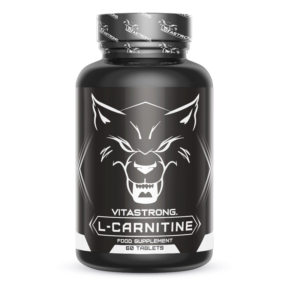 Vitastrong L-Carnitine 60 Tabletas | Suplemento Alimenticio con Acetyl L-Carnitine 1000 Mg Por Tableta, Fórmula Vegana, Sin Gluten